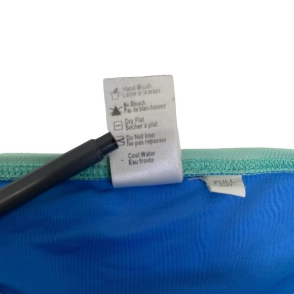 L*SPACE Colorblock Geo Bandeau Top Hipster Bottom Bikini Set Size XS - Picture 10 of 11